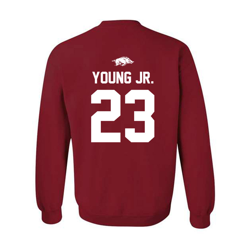 Arkansas - NCAA Football : Kevin Young Jr. - Classic Shersey Crewneck Sweatshirt-1