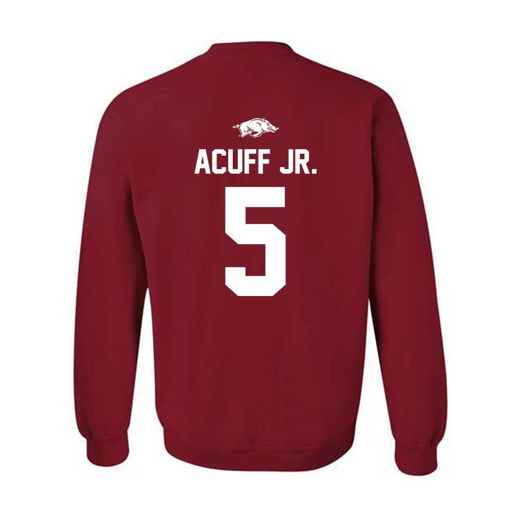 Arkansas - NCAA Men's Basketball : Darius Acuff Jr. - Classic Shersey Crewneck Sweatshirt-1
