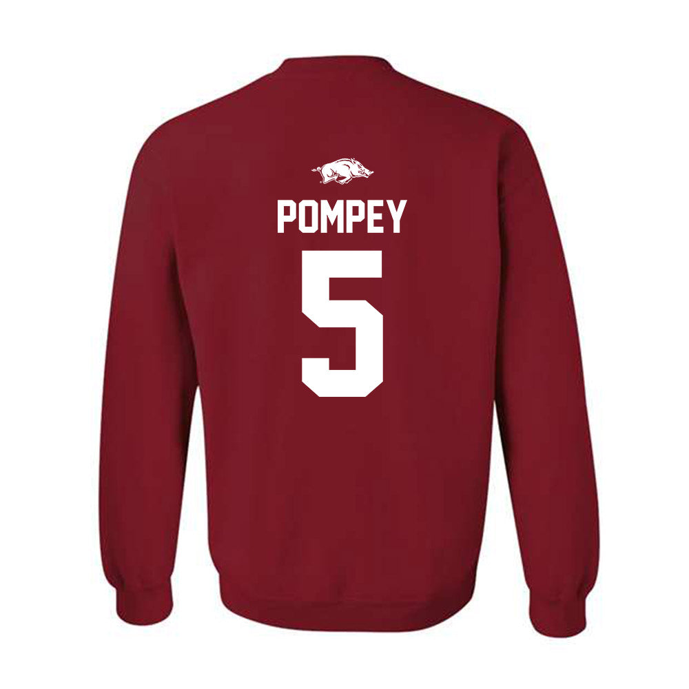Arkansas - NCAA Baseball : TJ Pompey - Classic Shersey Crewneck Sweatshirt-1