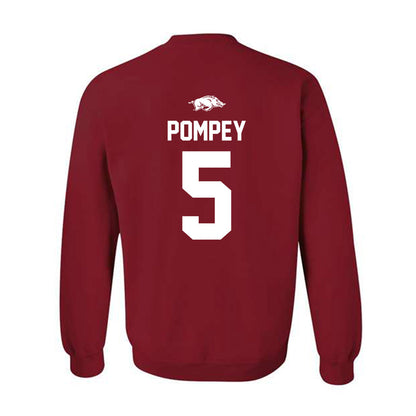 Arkansas - NCAA Baseball : TJ Pompey - Classic Shersey Crewneck Sweatshirt-1