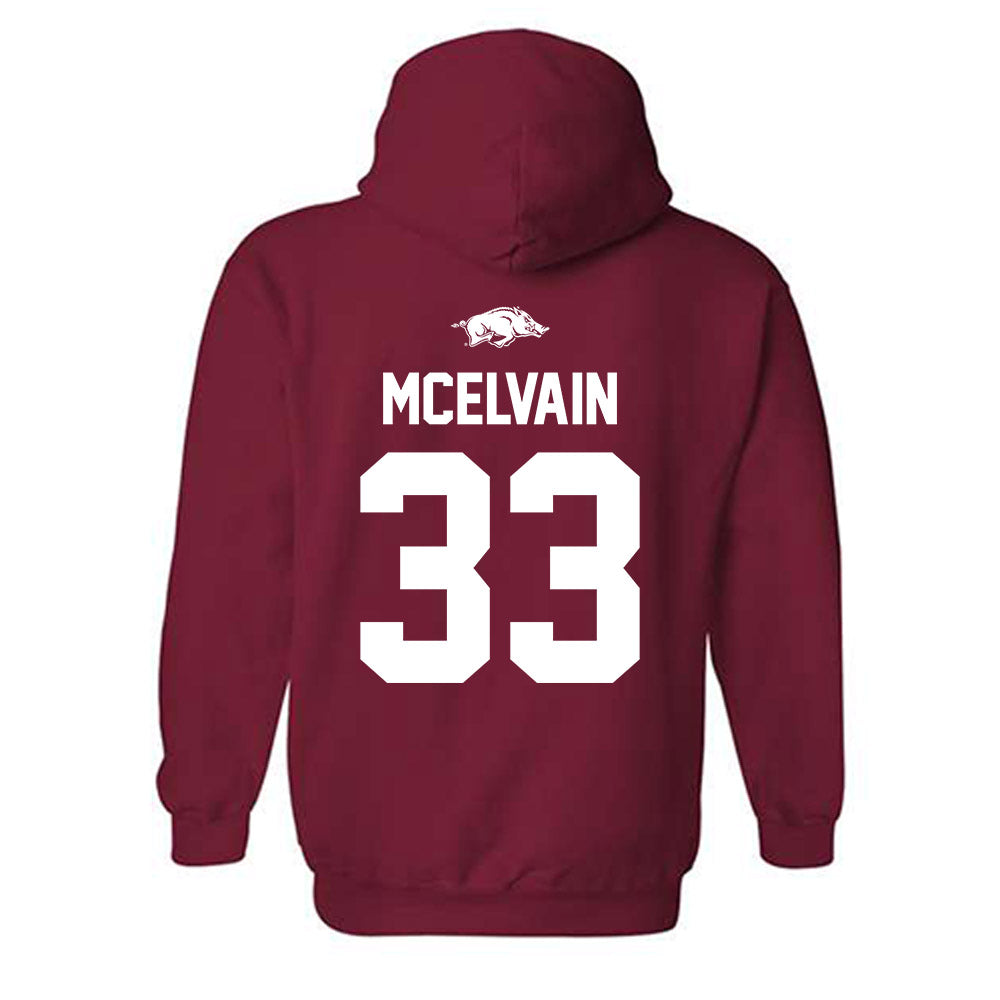 Arkansas - NCAA Baseball : Ethan McElvain - Classic Shersey Hooded Sweatshirt-1