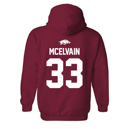 Arkansas - NCAA Baseball : Ethan McElvain - Classic Shersey Hooded Sweatshirt-1