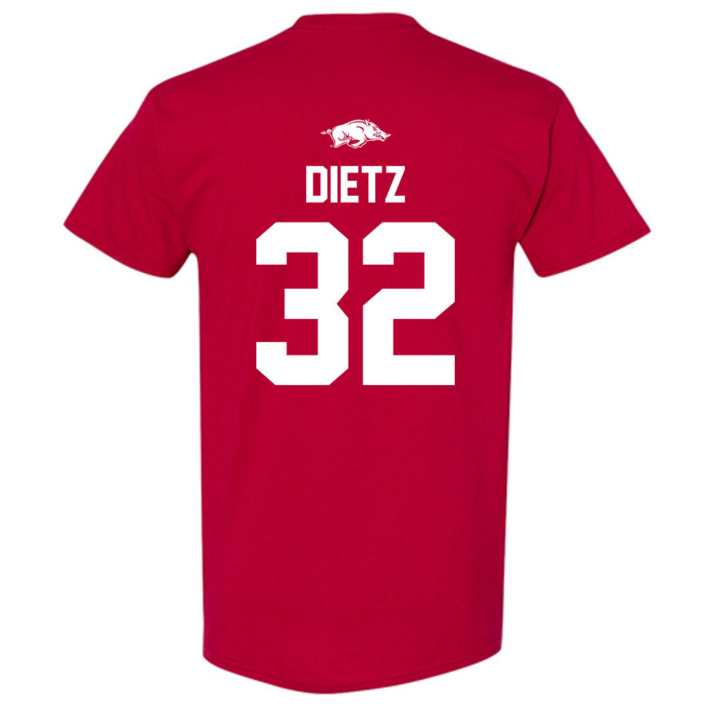 Arkansas - NCAA Baseball : Hunter Dietz - T-Shirt
