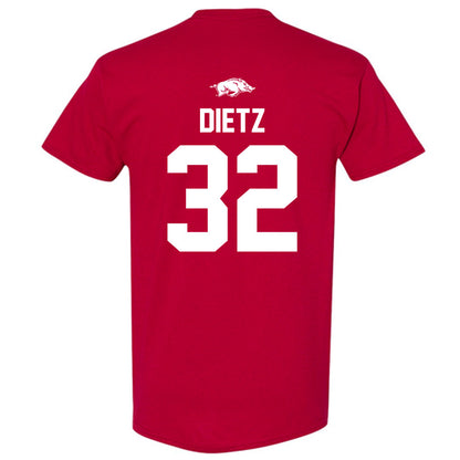 Arkansas - NCAA Baseball : Hunter Dietz - T-Shirt