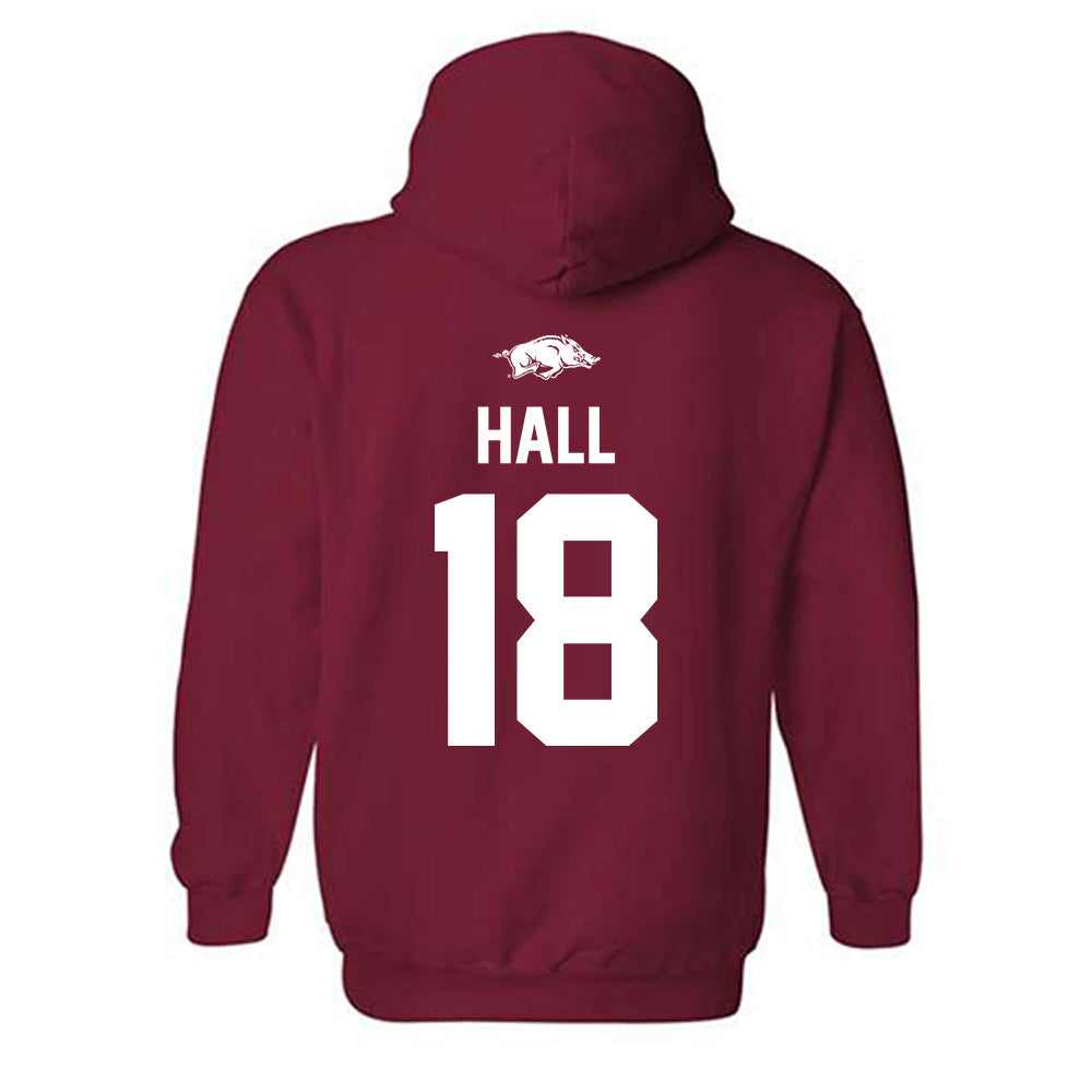 Arkansas - NCAA Football : Jude Hall - Classic Shersey Hooded Sweatshirt-1