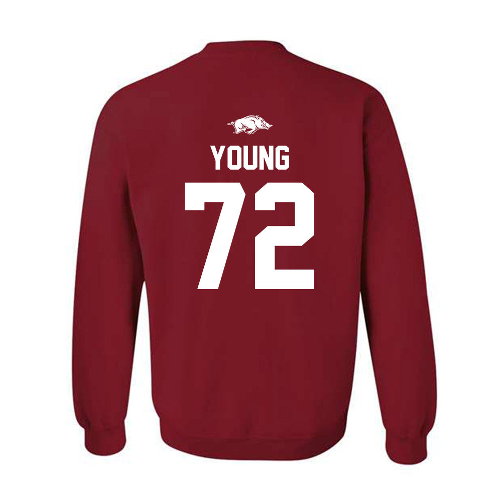 Arkansas - NCAA Football : Tucker Young - Classic Shersey Crewneck Sweatshirt-1