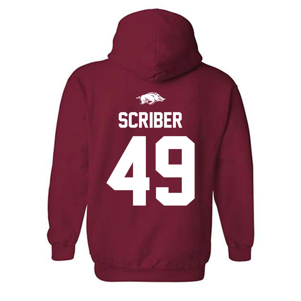 Arkansas - NCAA Football : Braxton Scriber - Classic Shersey Hooded Sweatshirt-1