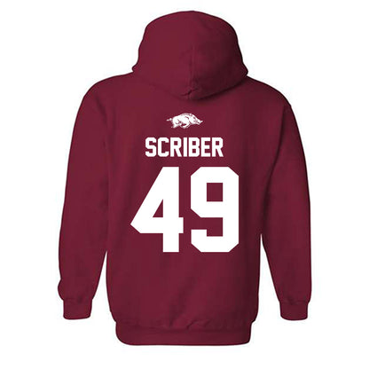 Arkansas - NCAA Football : Braxton Scriber - Classic Shersey Hooded Sweatshirt-1
