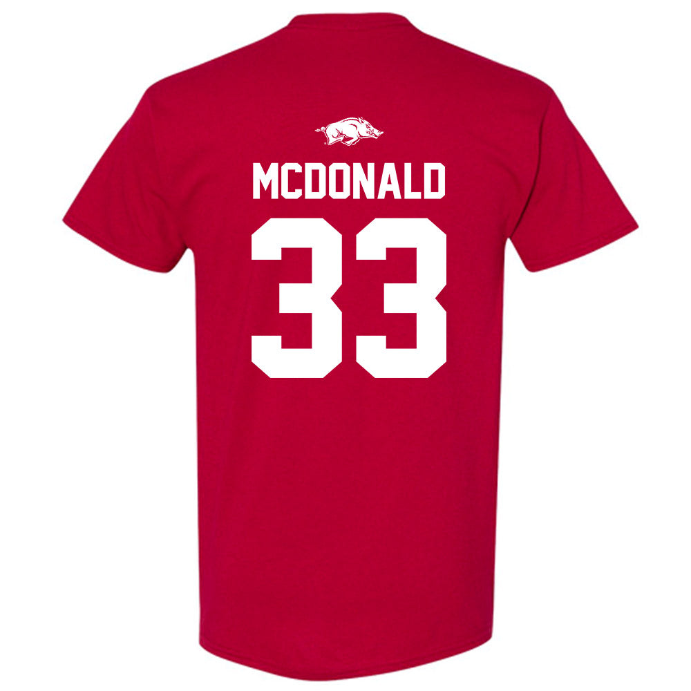 Arkansas - NCAA Women's Soccer : Madden McDonald - Classic Shersey T-Shirt-1