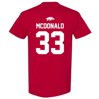 Arkansas - NCAA Women's Soccer : Madden McDonald - Classic Shersey T-Shirt-1