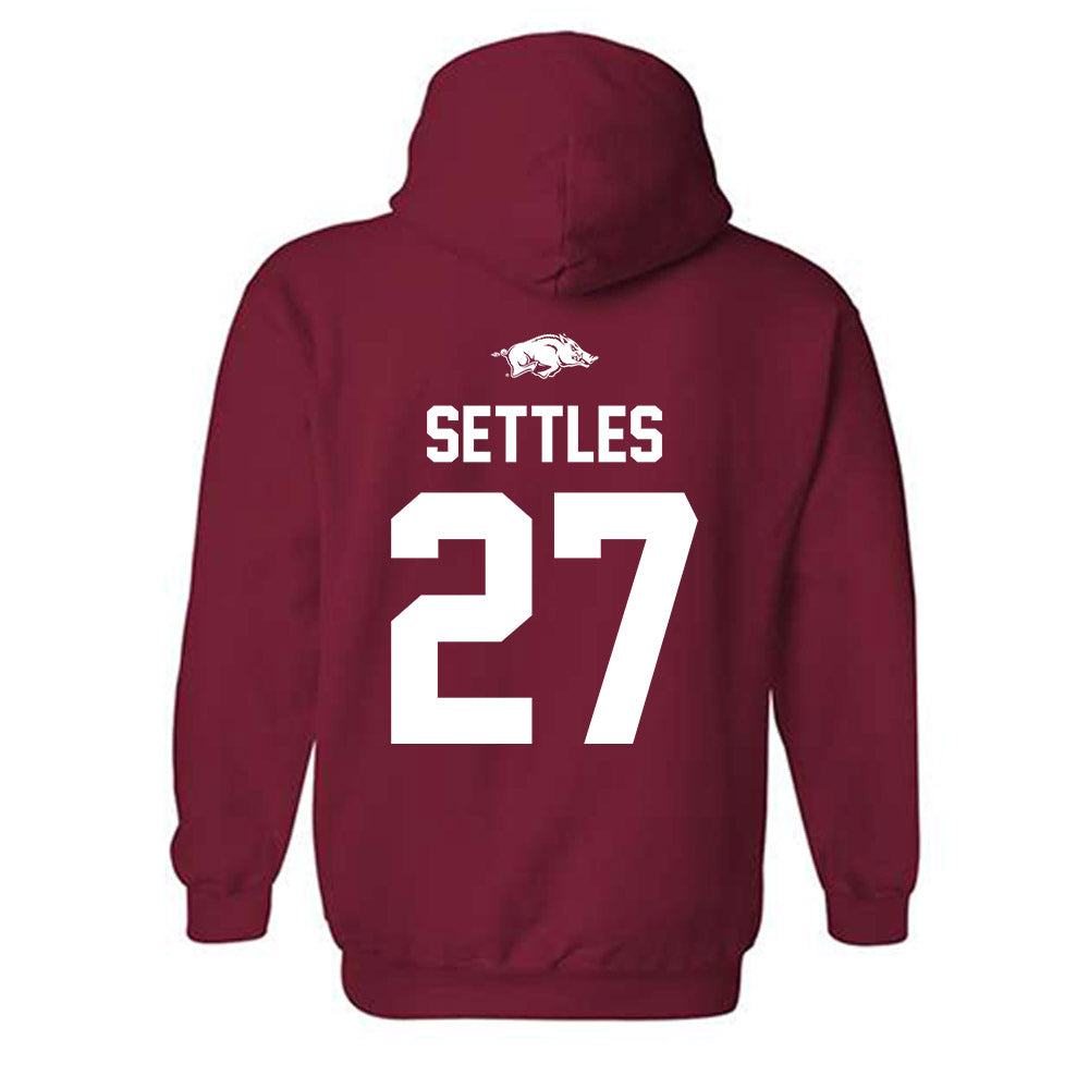 Arkansas - NCAA Football : Cameron Settles - Classic Shersey Hooded Sweatshirt-1