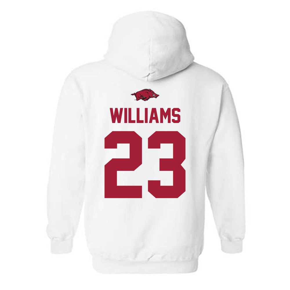 Arkansas - NCAA Football : Ian Williams - Classic Shersey Hooded Sweatshirt-1