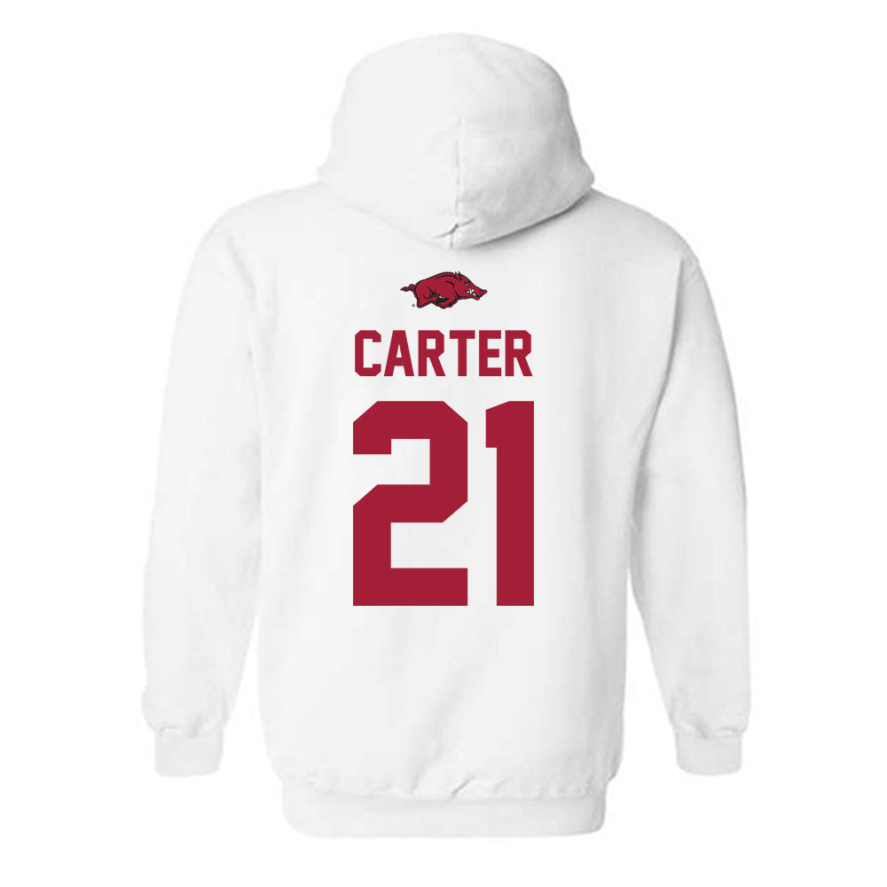 Arkansas - NCAA Softball : Ava Carter - Classic Shersey Hooded Sweatshirt-1
