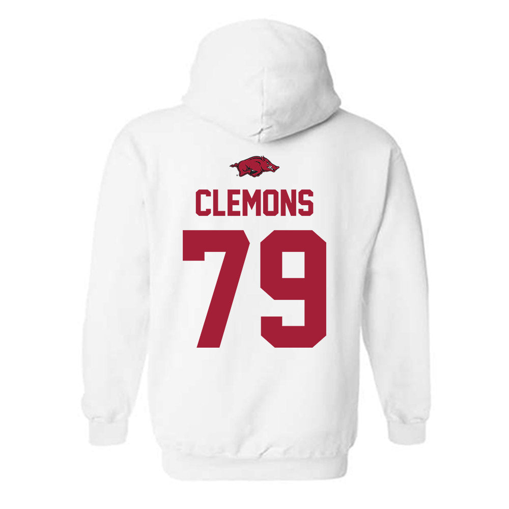 Arkansas - NCAA Football : Josiah Clemons - Classic Shersey Hooded Sweatshirt-1