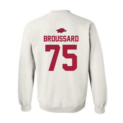 Arkansas - NCAA Football : Kavion Broussard - Classic Shersey Crewneck Sweatshirt-1