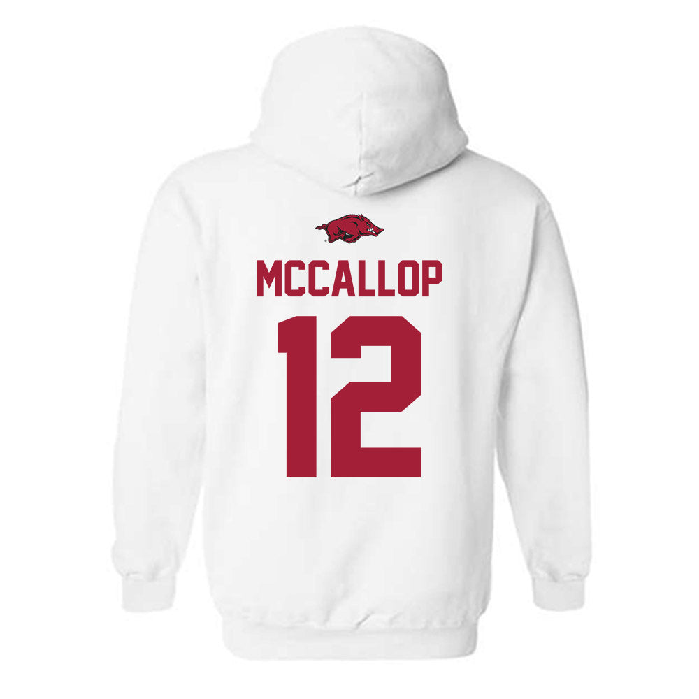 Arkansas - NCAA Women's Basketball : Grace McCallop - Classic Shersey Hooded Sweatshirt-1