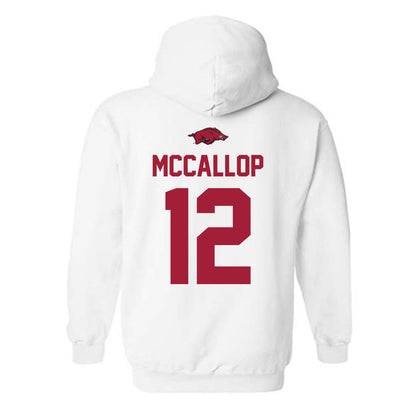 Arkansas - NCAA Women's Basketball : Grace McCallop - Classic Shersey Hooded Sweatshirt-1