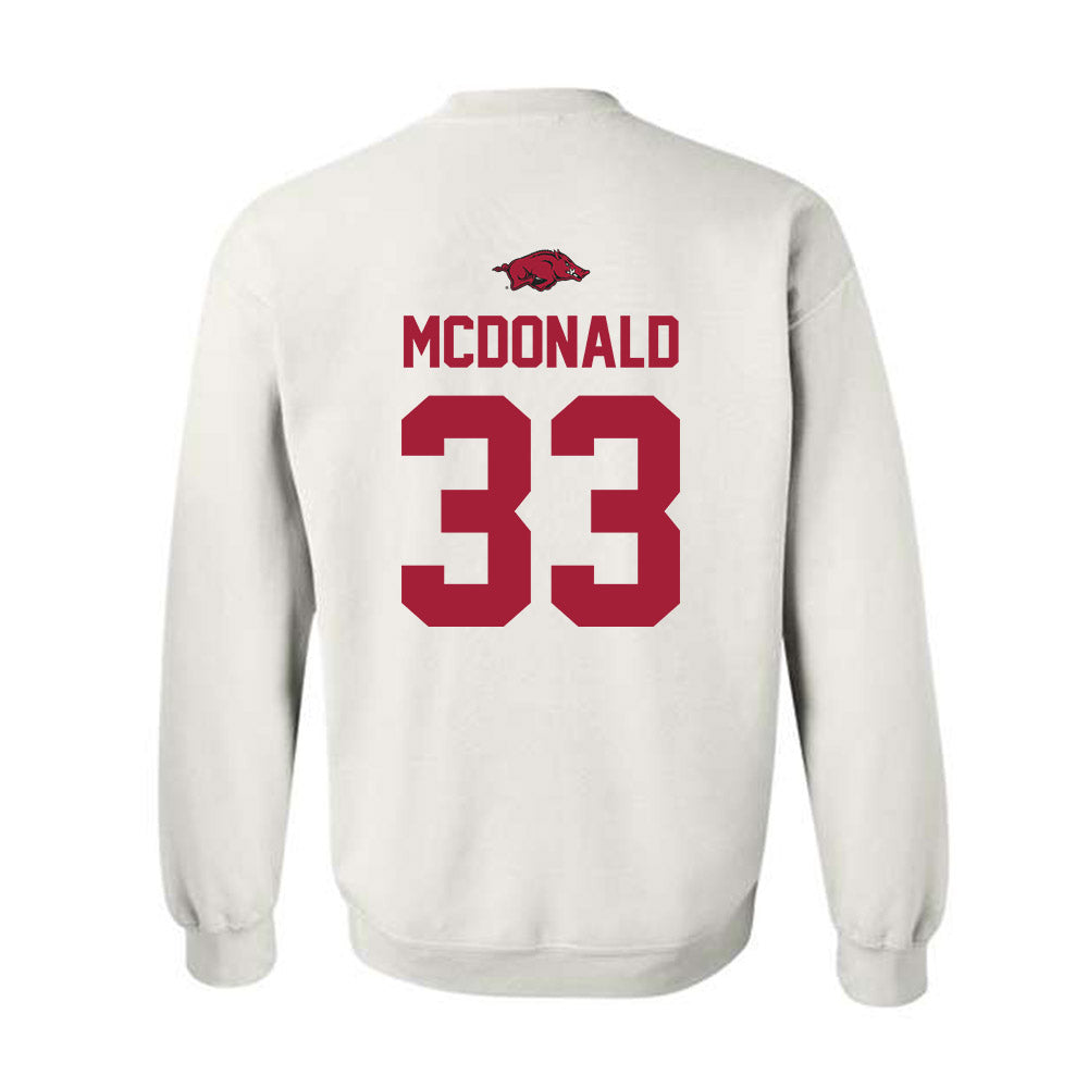 Arkansas - NCAA Women's Soccer : Madden McDonald - Classic Shersey Crewneck Sweatshirt-1