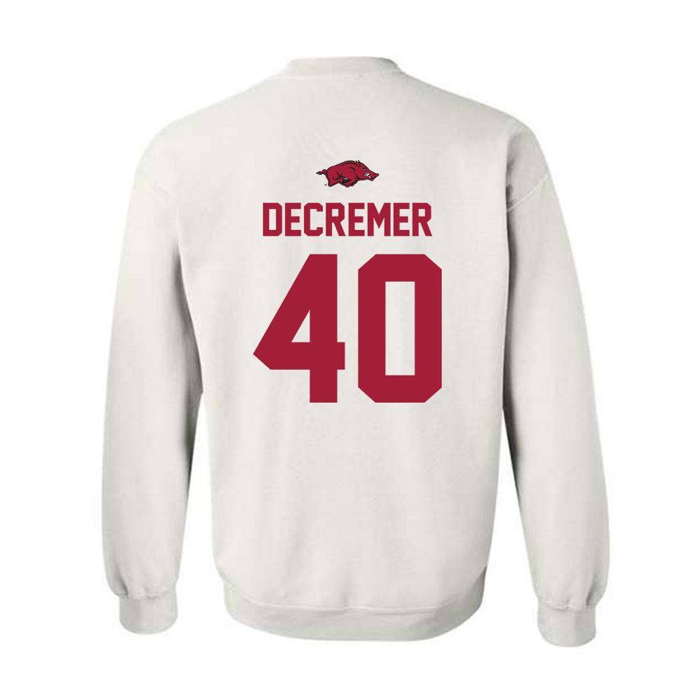 Arkansas - NCAA Baseball : James DeCremer - Classic Shersey Crewneck Sweatshirt-1