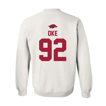 Arkansas - NCAA Football : David Oke - Classic Shersey Crewneck Sweatshirt-1