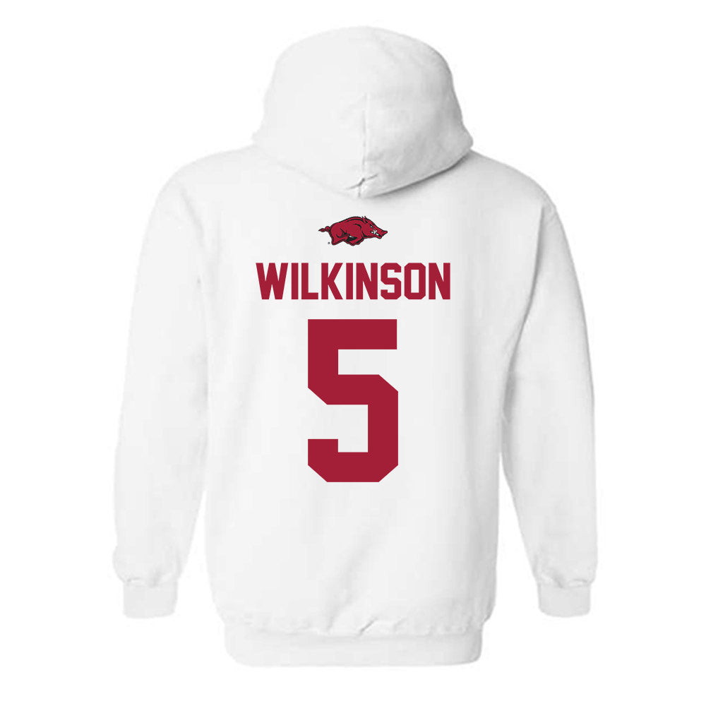 Arkansas - NCAA Men's Basketball : Jeremiah Wilkinson - Classic Shersey Hooded Sweatshirt-1