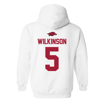 Arkansas - NCAA Men's Basketball : Jeremiah Wilkinson - Classic Shersey Hooded Sweatshirt-1