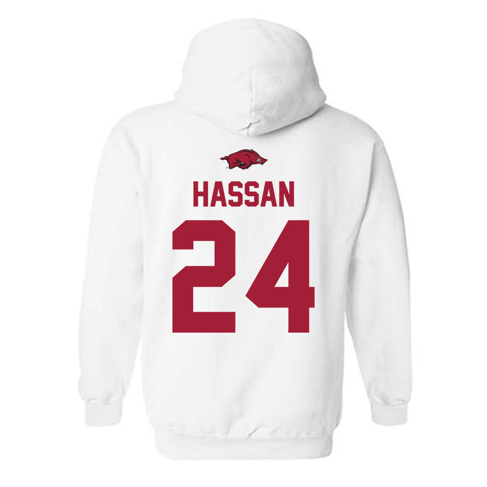 Arkansas - NCAA Women's Basketball : Aisha Hassan - Classic Shersey Hooded Sweatshirt-1