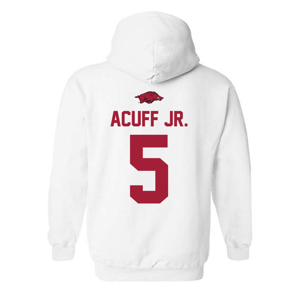 Arkansas - NCAA Men's Basketball : Darius Acuff Jr. - Classic Shersey Hooded Sweatshirt-1