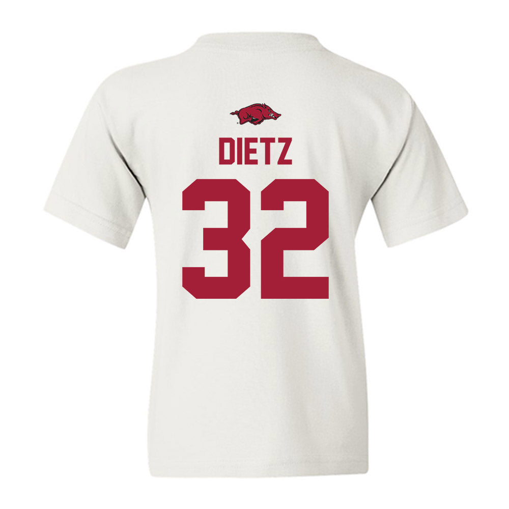 Arkansas - NCAA Baseball : Hunter Dietz - Classic Shersey Youth T-Shirt-1