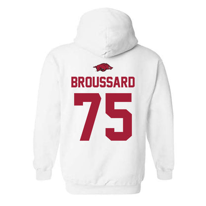 Arkansas - NCAA Football : Kavion Broussard - Classic Shersey Hooded Sweatshirt-1