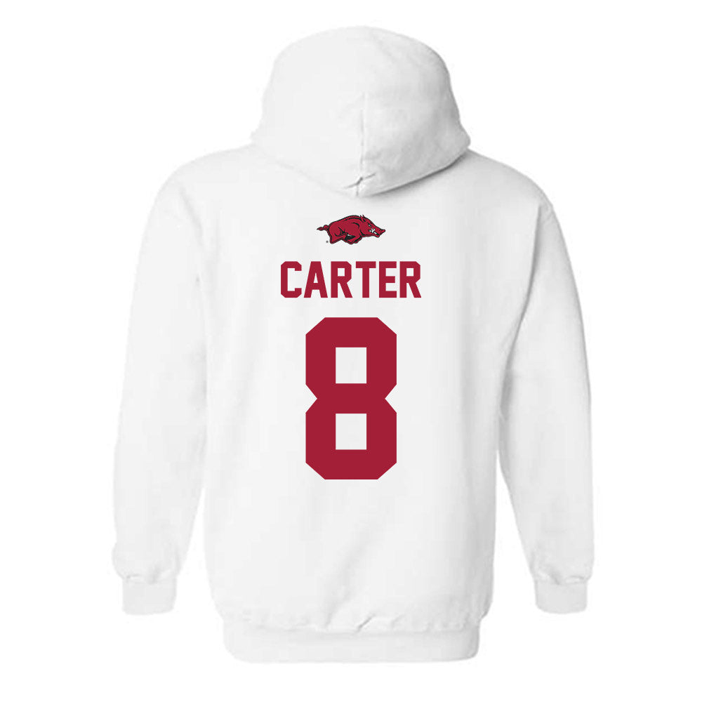 Arkansas - NCAA Women's Soccer : Kate Carter - Classic Shersey Hooded Sweatshirt-1