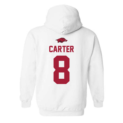 Arkansas - NCAA Women's Soccer : Kate Carter - Classic Shersey Hooded Sweatshirt-1