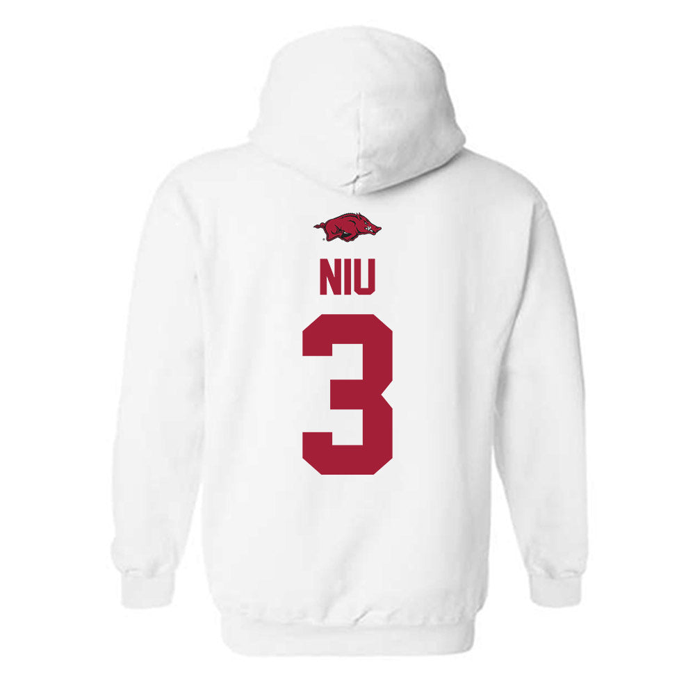 Arkansas - NCAA Women's Volleyball : Livia Niu - Classic Shersey Hooded Sweatshirt-1