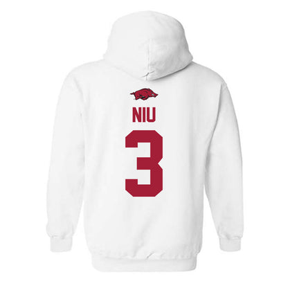 Arkansas - NCAA Women's Volleyball : Livia Niu - Classic Shersey Hooded Sweatshirt-1