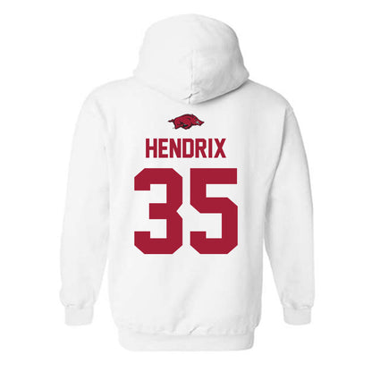 Arkansas - NCAA Football : Hutson Hendrix - Classic Shersey Hooded Sweatshirt-1