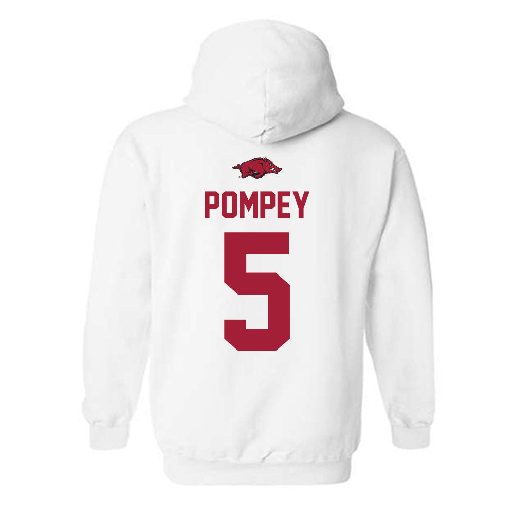 Arkansas - NCAA Baseball : TJ Pompey - Classic Shersey Hooded Sweatshirt-1