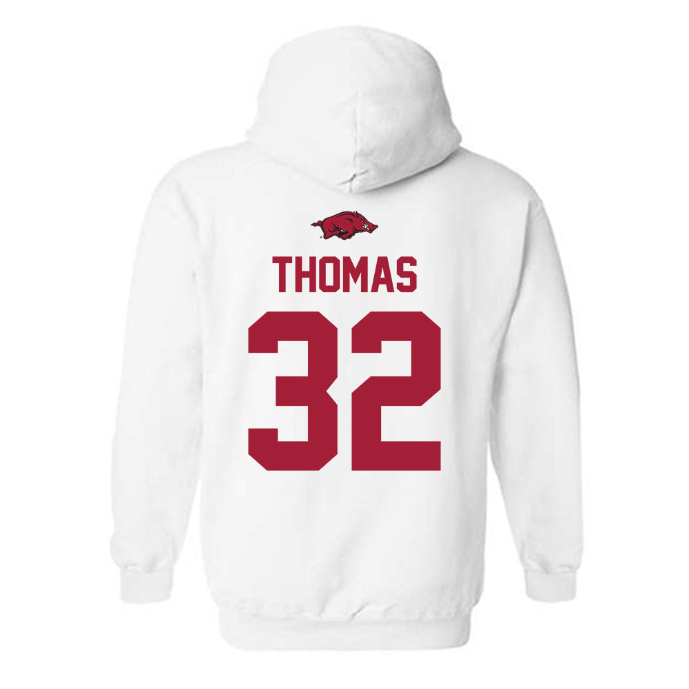 Arkansas - NCAA Women's Basketball : D'Asia Thomas - Classic Shersey Hooded Sweatshirt-1