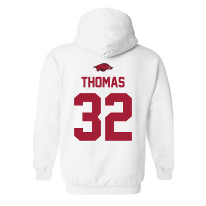 Arkansas - NCAA Women's Basketball : D'Asia Thomas - Classic Shersey Hooded Sweatshirt-1