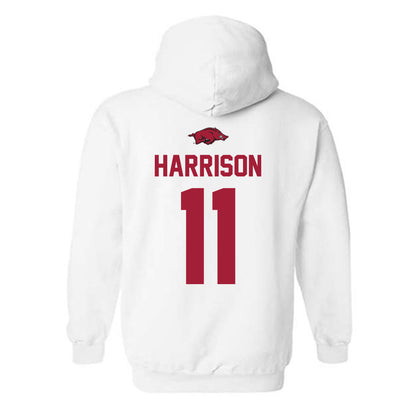 Arkansas - NCAA Football : Monte Harrison - Classic Shersey Hooded Sweatshirt-1