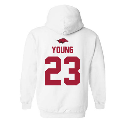 Arkansas - NCAA Football : Kevin Young - Classic Shersey Hooded Sweatshirt-1