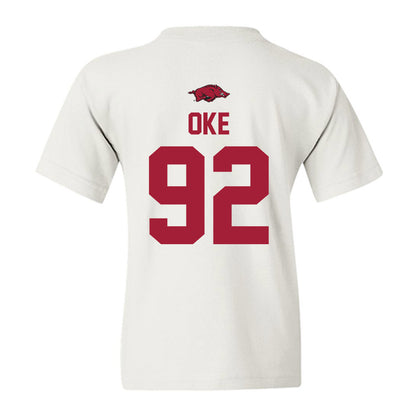 Arkansas - NCAA Football : David Oke - Classic Shersey Youth T-Shirt-1