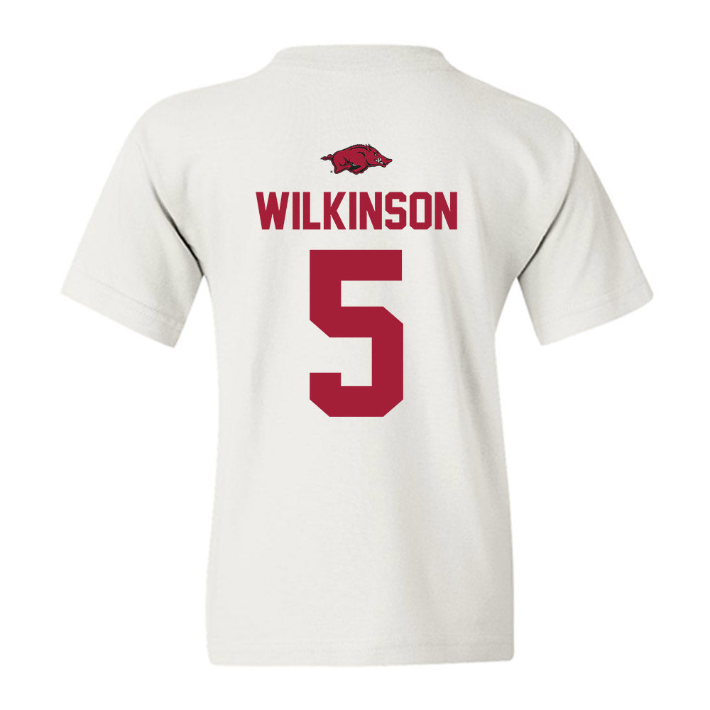 Arkansas - NCAA Men's Basketball : Jeremiah Wilkinson - Classic Shersey Youth T-Shirt-1