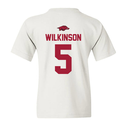 Arkansas - NCAA Men's Basketball : Jeremiah Wilkinson - Classic Shersey Youth T-Shirt-1