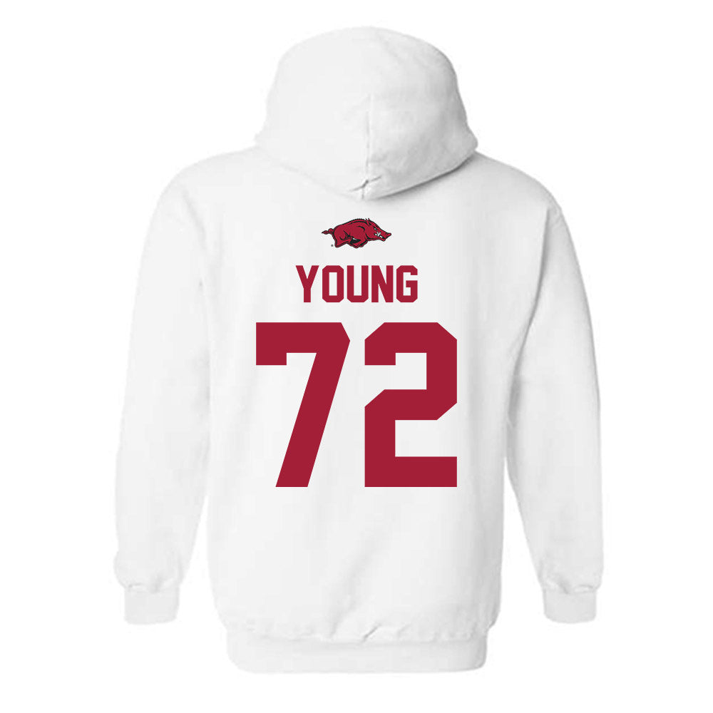 Arkansas - NCAA Football : Tucker Young - Classic Shersey Hooded Sweatshirt-1