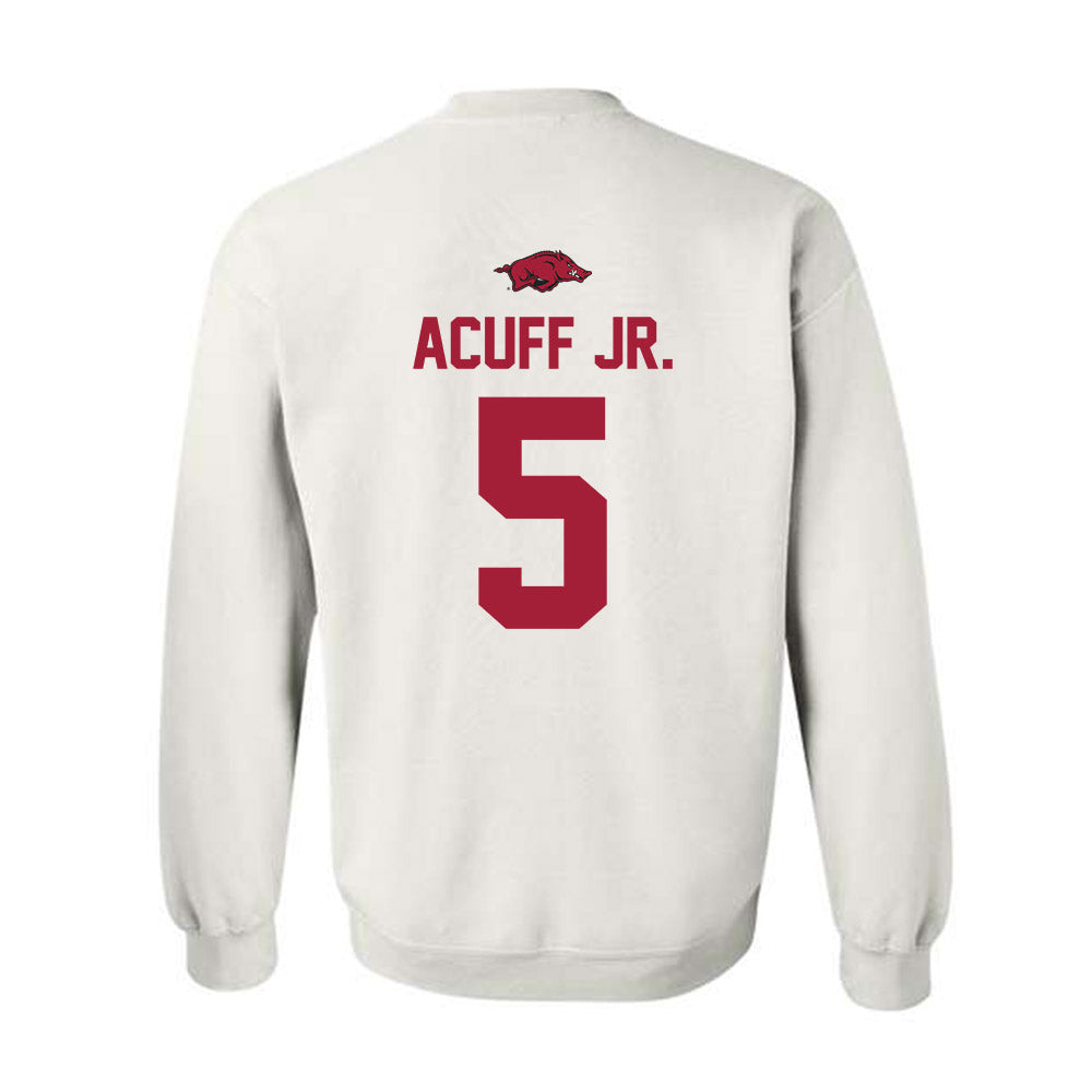 Arkansas - NCAA Men's Basketball : Darius Acuff Jr. - Classic Shersey Crewneck Sweatshirt-1