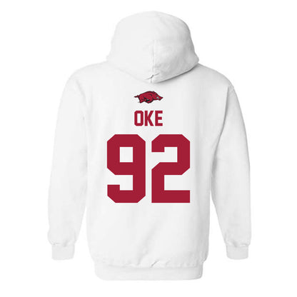 Arkansas - NCAA Football : David Oke - Classic Shersey Hooded Sweatshirt-1