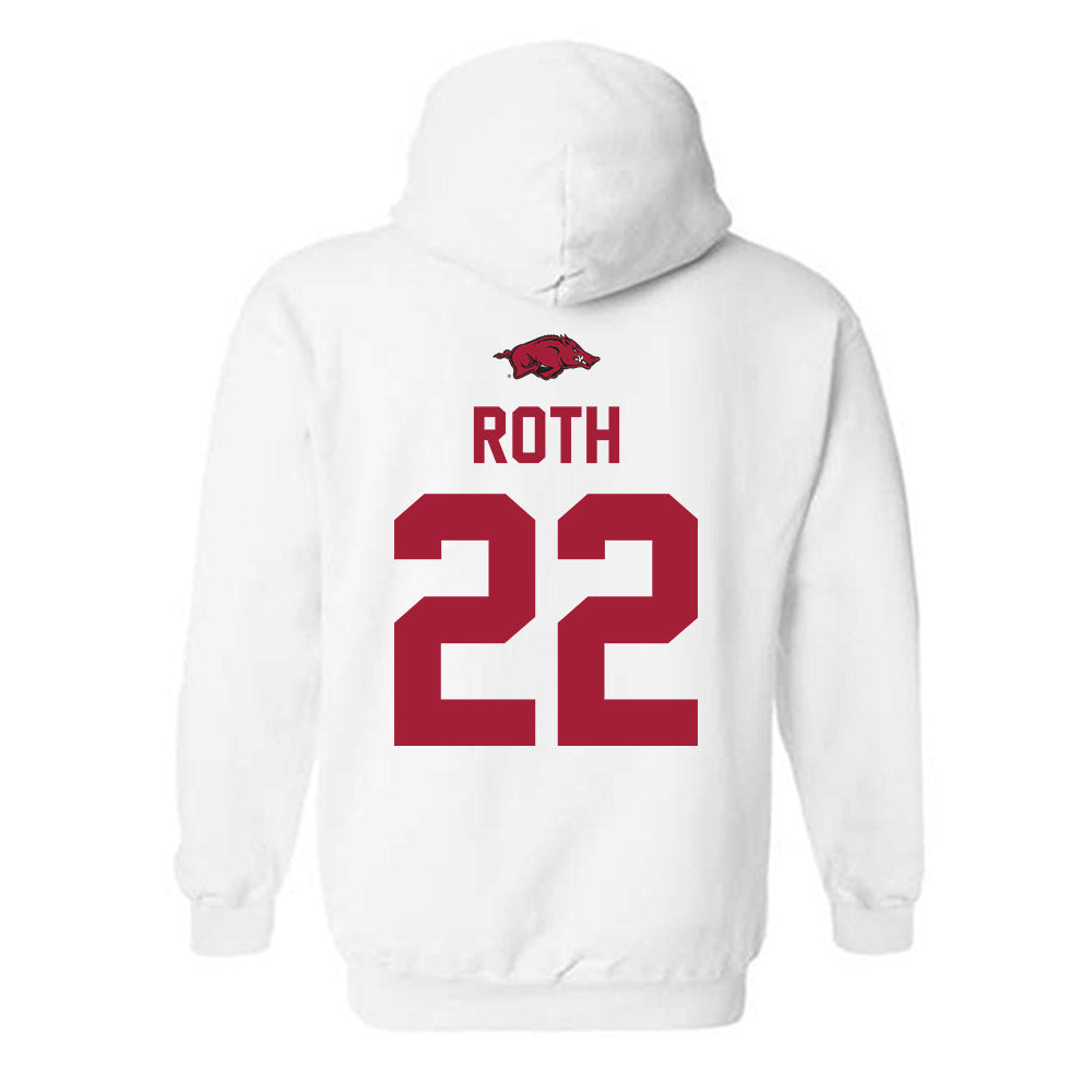 Arkansas - NCAA Women's Volleyball : Ava Roth - Classic Shersey Hooded Sweatshirt-1
