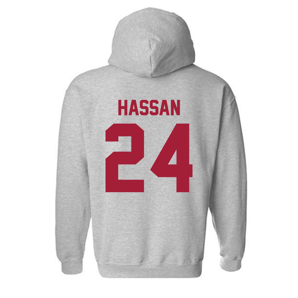 Arkansas - NCAA Women's Basketball : Aisha Hassan - Hooded Sweatshirt-1