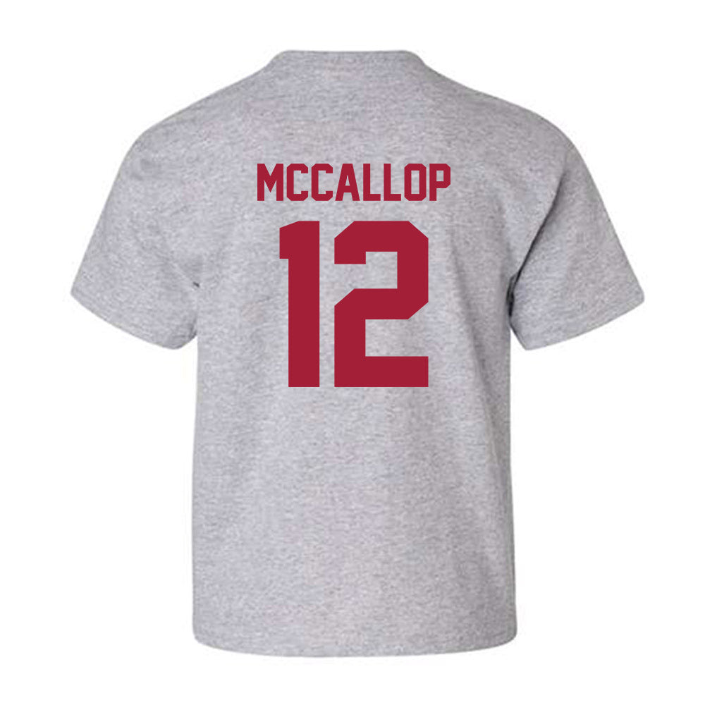 Arkansas - NCAA Women's Basketball : Grace McCallop - Youth T-Shirt-1