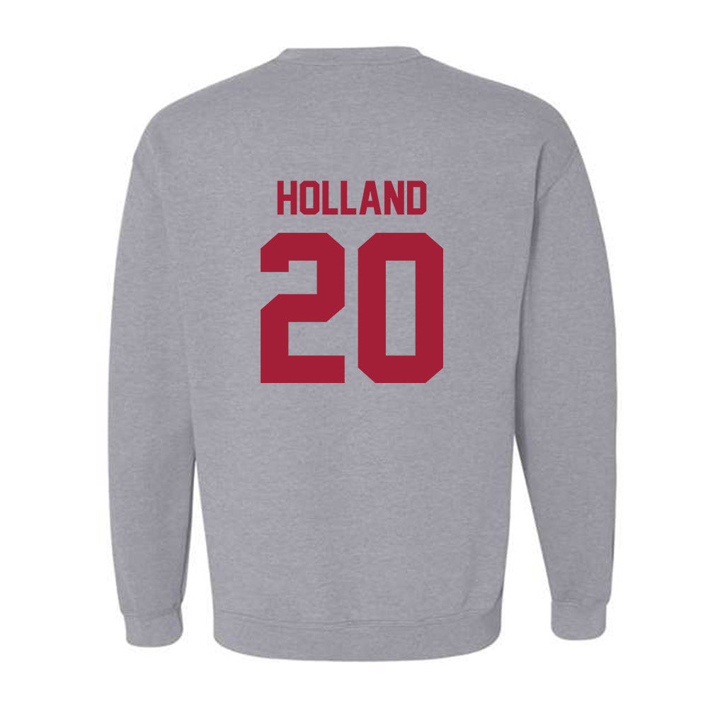 Arkansas - NCAA Baseball : Max Holland - Crewneck Sweatshirt-1